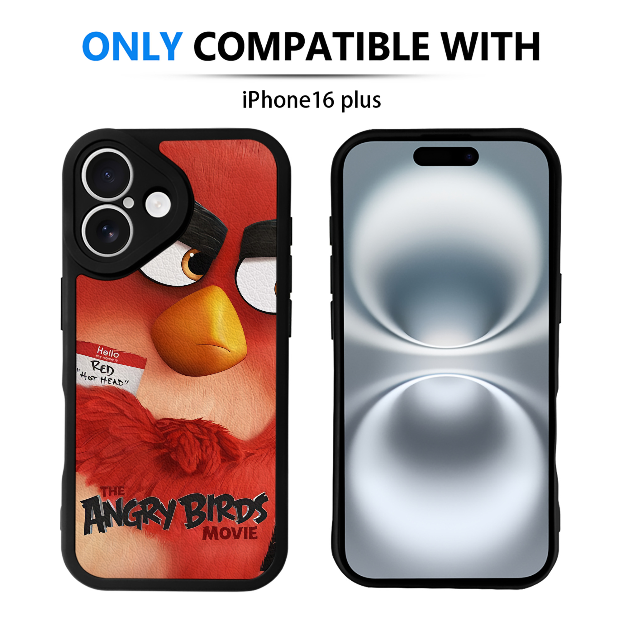 （画像用） Angry Birds アングリーバード 【iPhone 16シリーズ対応】シリコンスマホケース（レザー調） 材質：シリコン